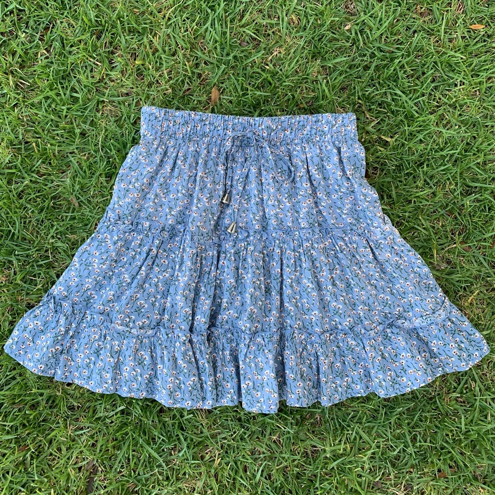 Boho Floral Mini Skirt